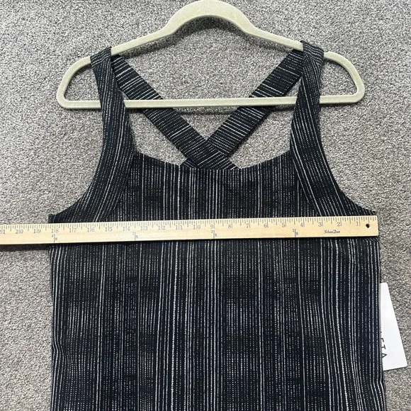 Athleta Arrival Maxi Dress Women XL Amara Stripe Black White Pockets Athleisure - Picture 5 of 14